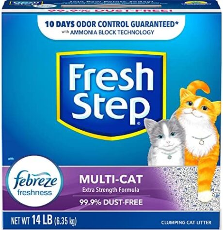 Fresh Step Clumping Cat Litter, Multi-Cat Odor Control, 14 lbs