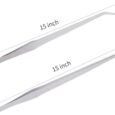4-Pack 15 inch Heavy Duty Stainless Steel Long Tweezers, Curved and Straight Design with Anti-slip Grasp Tips Large Tongs for Reptiles Feeding, Aquascape Maintenance