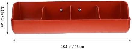 Happyyami Pig Trough 4 Compartment Fence Feeder Pig Feeder Plastic Feed Trough Bucket Food Dispenser Livestock Pets Animal Feeder Farm Supplies