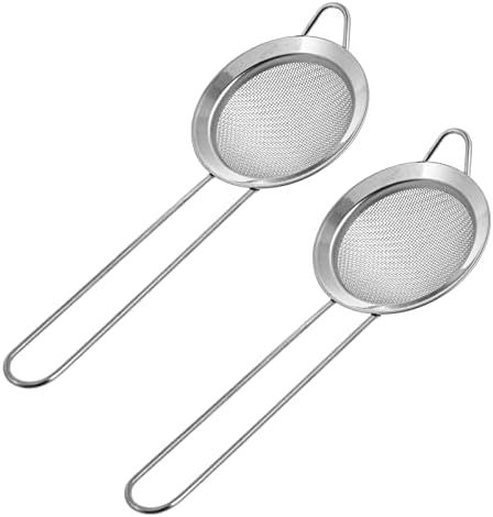 NUOBESTY 2pcs Stainless Steel Reptile Sand Substrate Scoop Shovel Sifter Fine Mesh Metal Reptile Litter Cleaner Scooper for Sand Bedding