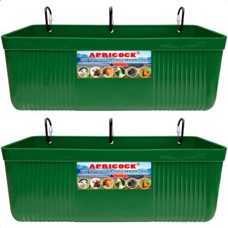 Large Feed Trough and Goat Feeder - 2 Pack Hanging Feeder with Clips, Waterer Bucket, Fence Feed Trough, Goat Supplies, 10 Quart