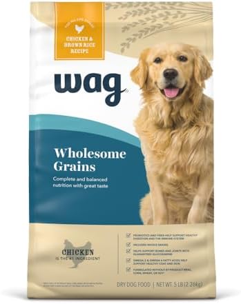 Wag Dry Dog Food, Chicken and Brown Rice, 5 lb Bag (Pack of 1)