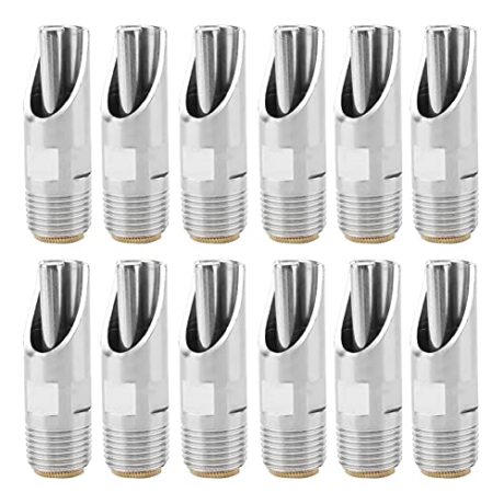 12 Pieces Pig Nozzle Nipple Drinker Stainless Steel 1/2" NPT Water Feeder for Sows Piglets