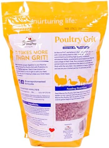 Manna Pro Poultry Grit with Probiotics | Insoluble Crushed Granite | 5 LB