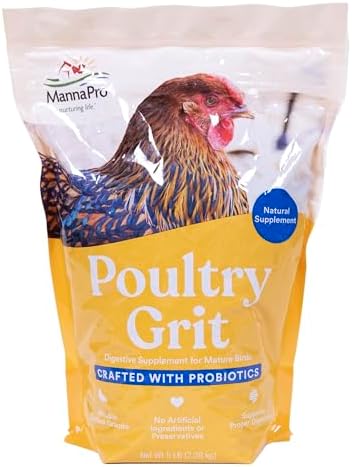 Manna Pro Poultry Grit with Probiotics | Insoluble Crushed Granite | 5 LB