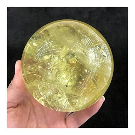 WGPHD Health & Household Natural Crystal Quartz Rainbow Citrine Sphere Energy Ball Reiki Stone Home Office Aquarium Decoration Accessories Gemstone (Size : 11-11.5cm)