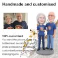 VKLK Custom Bobbleheads Figures 8-inch Personalized Gift for Father's Day and Mother's Day Wedding as Wedding Anniversary, Family Gathering, Classmates Gathering, Unique Gift Based on Photos
