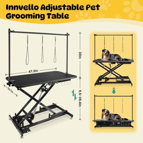 50" Electric Grooming Table for Large Dogs, Professional & Heavy Duty Pet Grooming Table for Dogs at Home